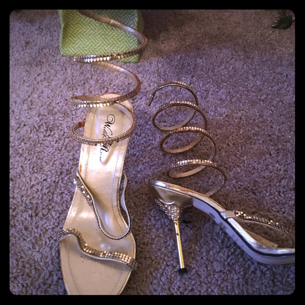 Gold High Heels